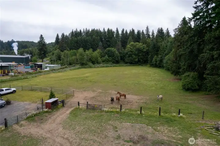 large hay producing pasture on separate parcel