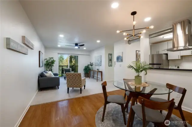 Dining room & living room
