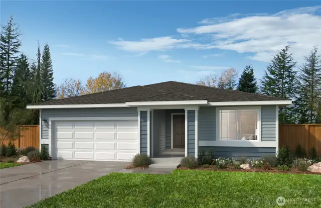 Rendering used to demonstrate exterior elevation & colors.