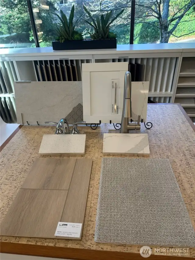 Samples of selected finishes.