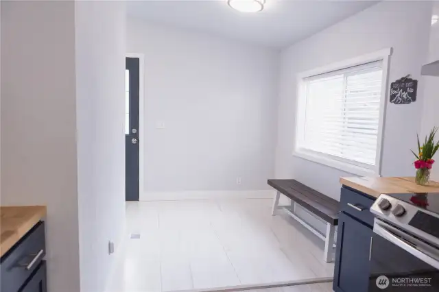 View of entryway from Kitchen