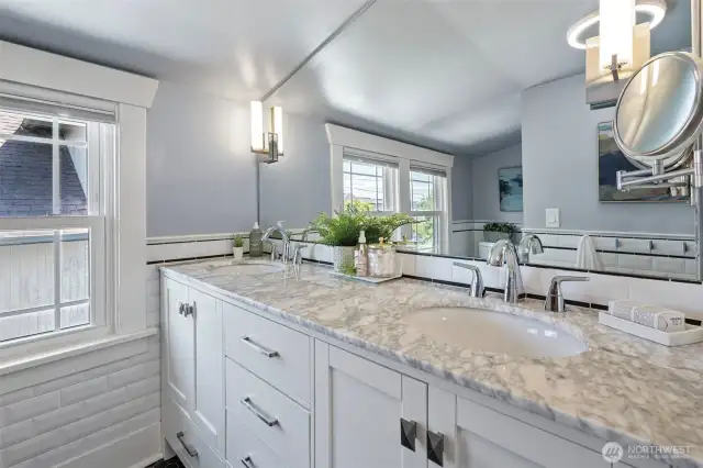 This bathroom was renovated in 2018 - a nice timeless finish.