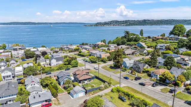 The perspective of the home as it aligns with Old Town.