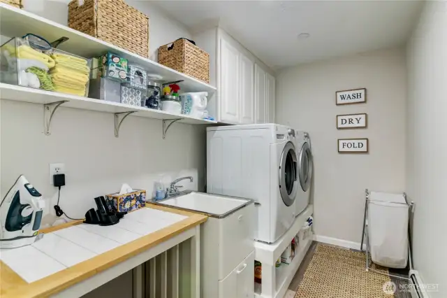 Laundry room with sink.