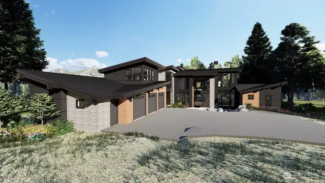 Light & bright design with a bunch of windows.