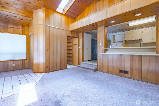 Step down to the sitting/family room
