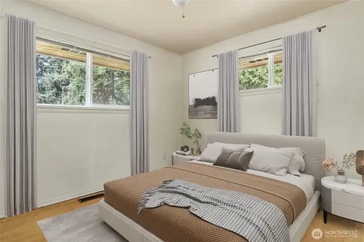 Bedroom on West Side of Home was often used as primary in this wing