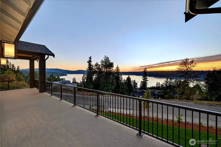 View of top deck from main level coming of right side of the main floor looking southwest.