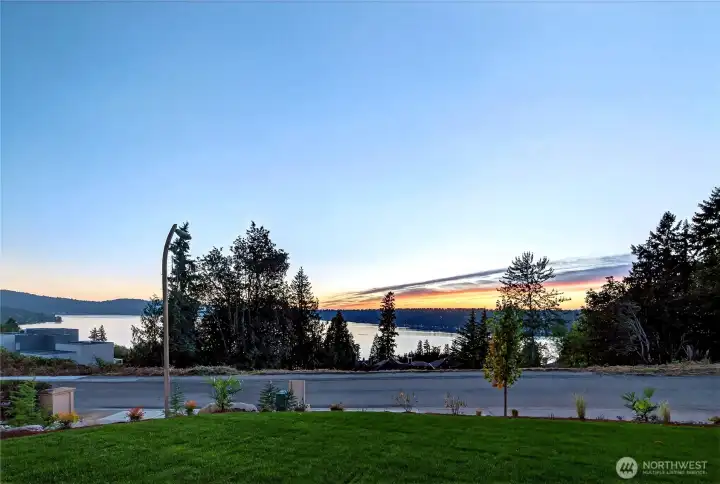 View from the front lawn looking West.