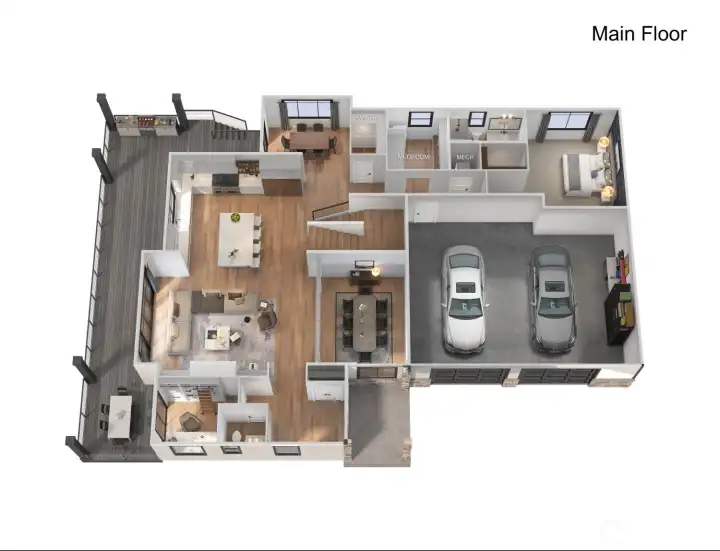 Builder floor plan main floor.