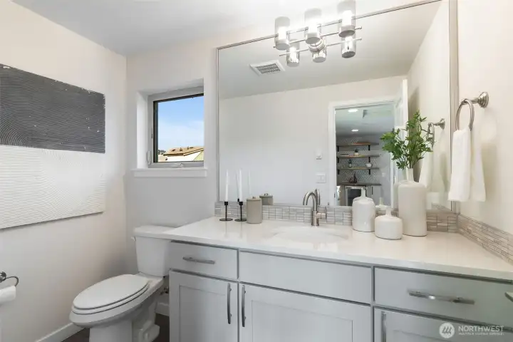 Loft area powder bath.