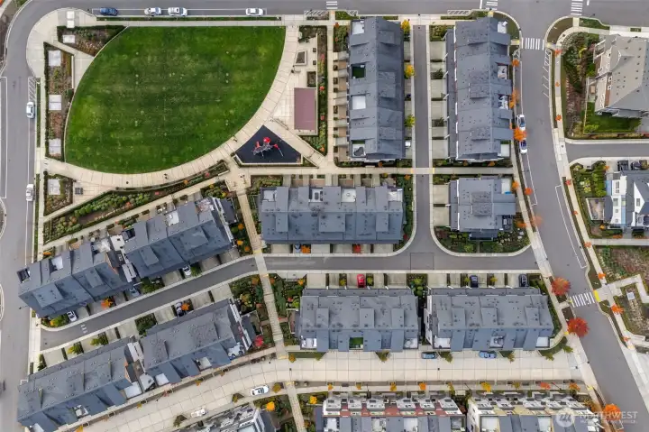 Community park offers an extension of the beautiful living space.