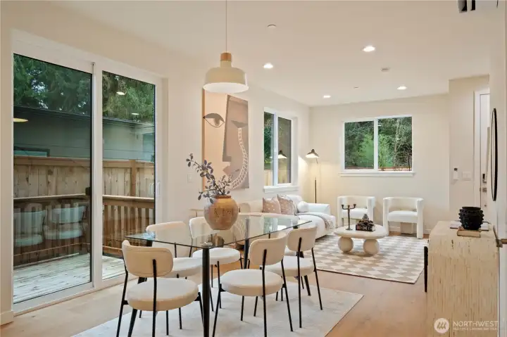 Plenty of room to entertain in this spacious living area.