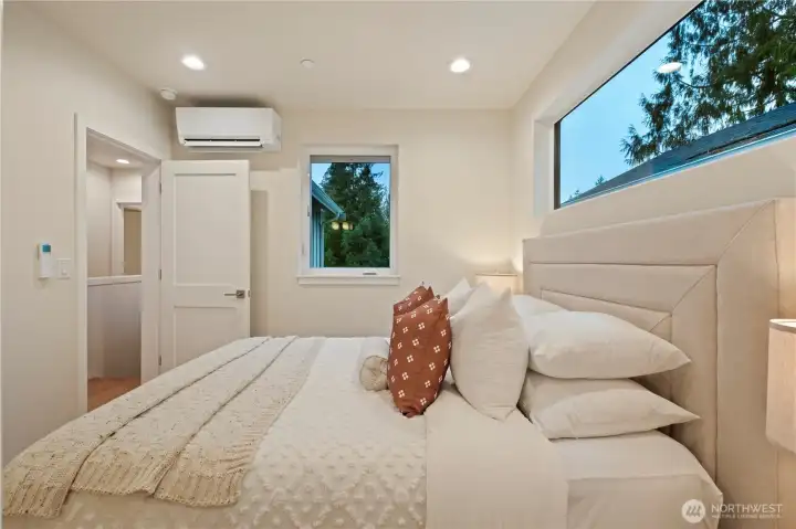 Each bedroom has their own mini-split to keep things comfortable.