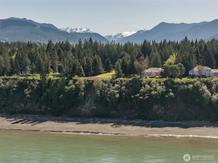 Olympic Moutains are in the background.