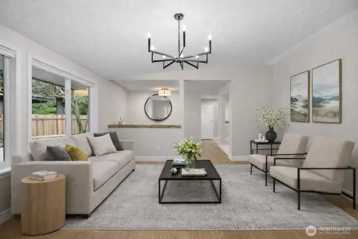 New Paint, New Plank Floors, New Lighting, Virtual Stage