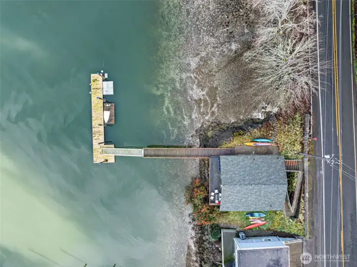 Olympic Vista Clubhouse with private beach and dock