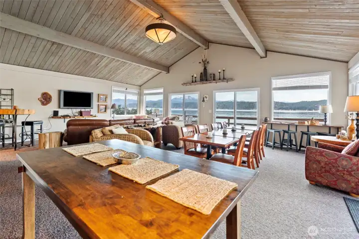 Olympic Vista Clubhouse with private beach and dock