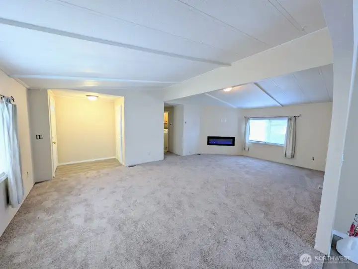 Entry has new flooring & closet area.