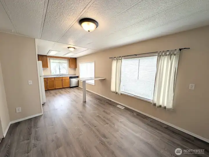 New LPV flooring in the kitchen.