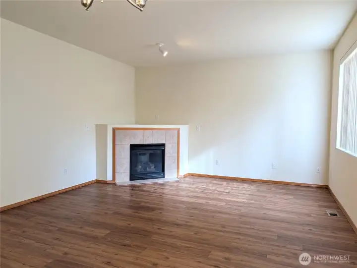 Gas fireplace in Living room