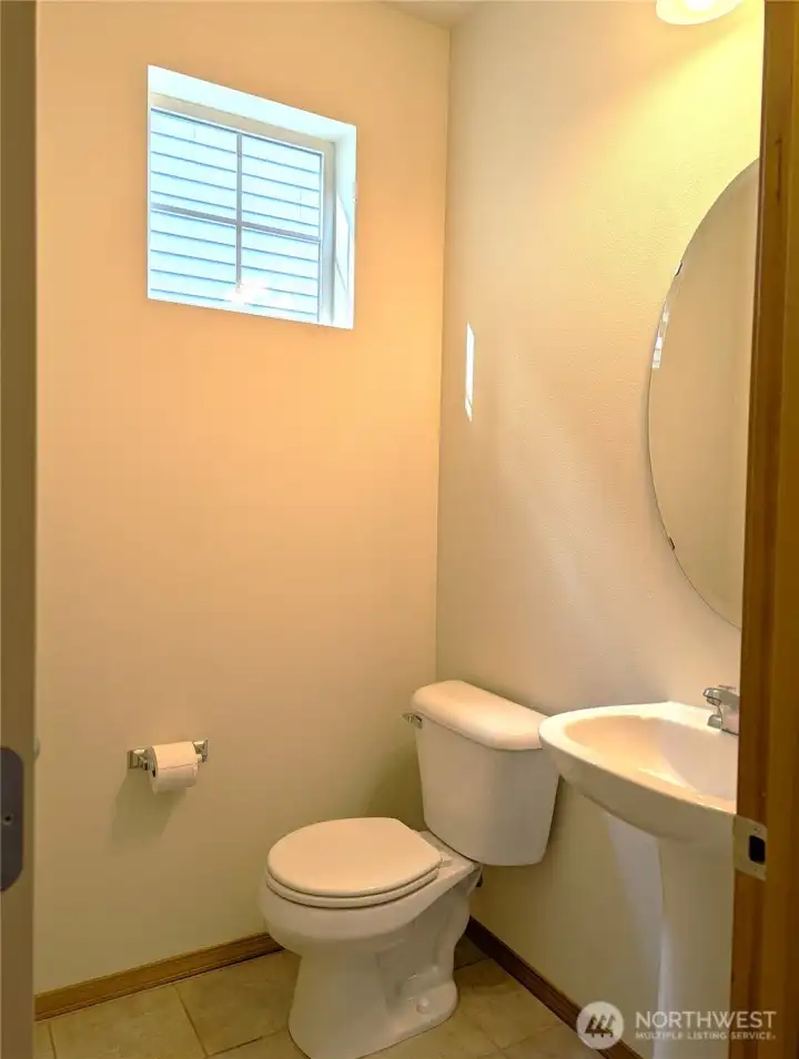 1/2 Bath on main floor