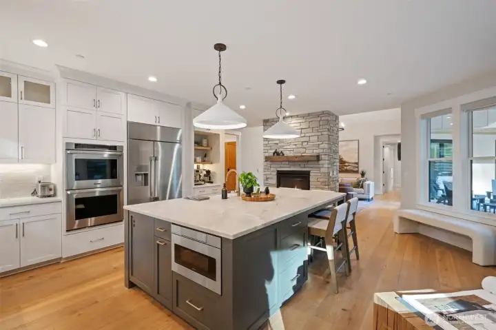 Kitchen with island
