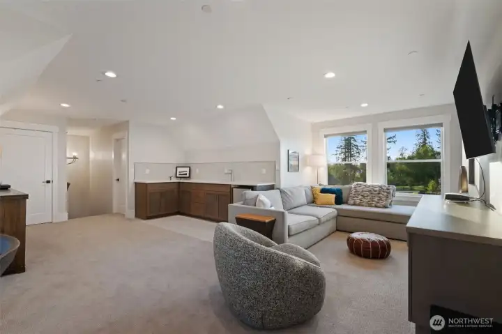 kitchenette, living room, guest suite