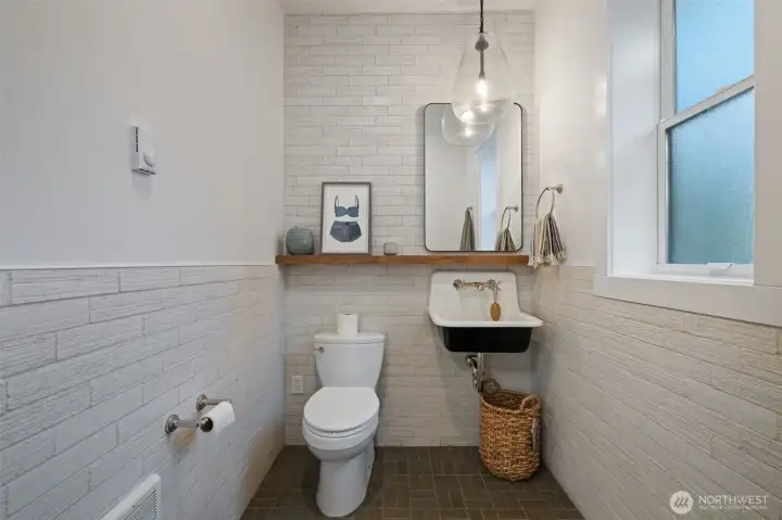 Half bathroom in shop/garage