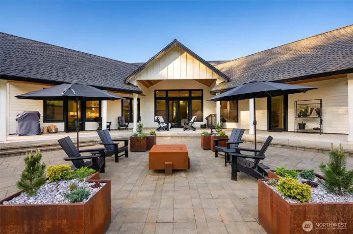 back patio, partially covered