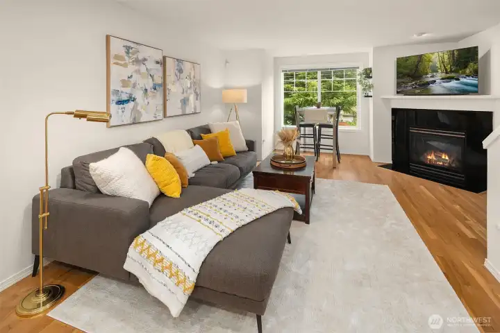 Looking east with nice views of outdoor greenery.