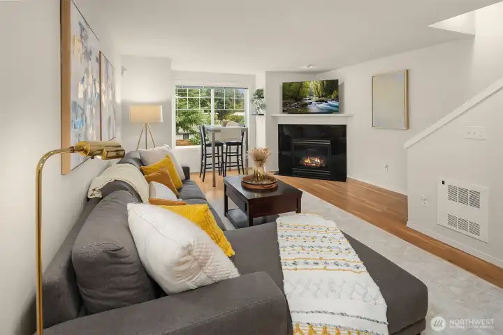 Great room looking east.