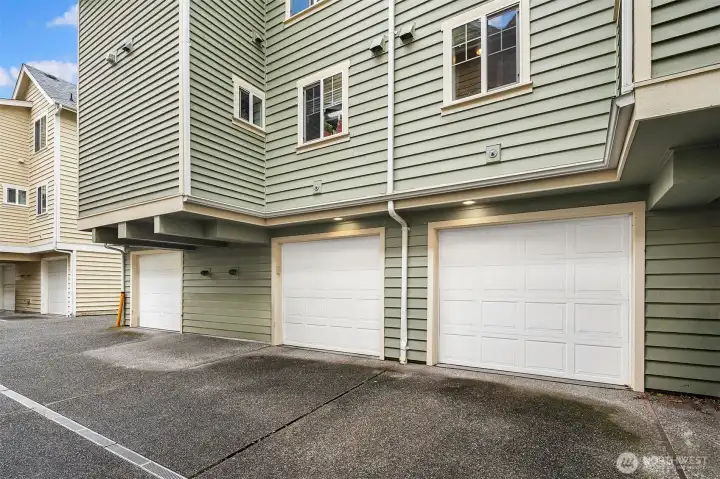 Spacious one car garage.