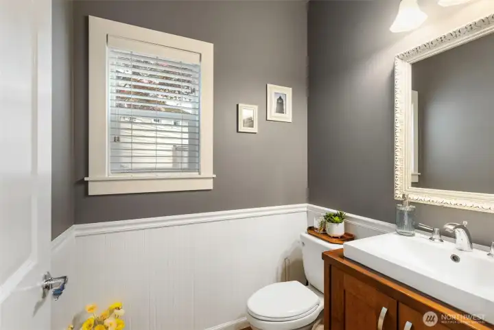 Half bath on the main level.