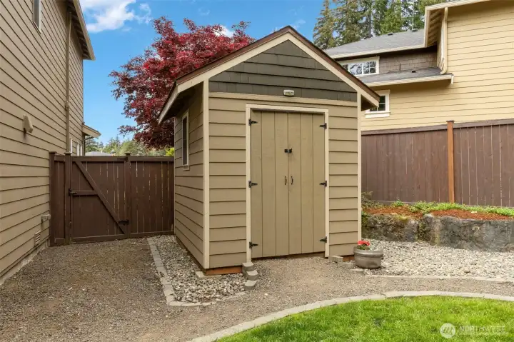 Custom built shed is incredibly sturdy and handy!