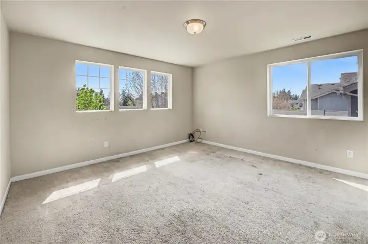 Bedroom located on upper level.