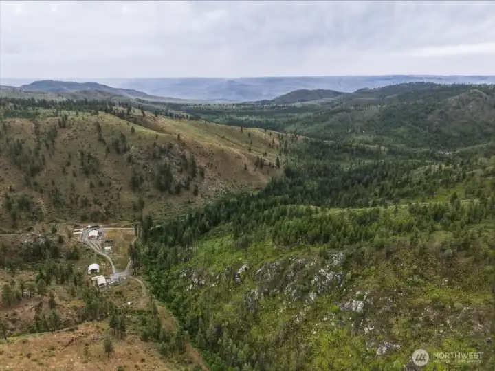 Aerial view 9 of property and topography. Aerial view 9 of property and topography.