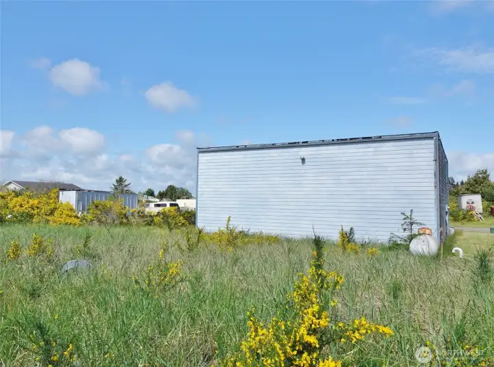 Rear view of the commercial/residential building. Rear view of the commercial/residential building.