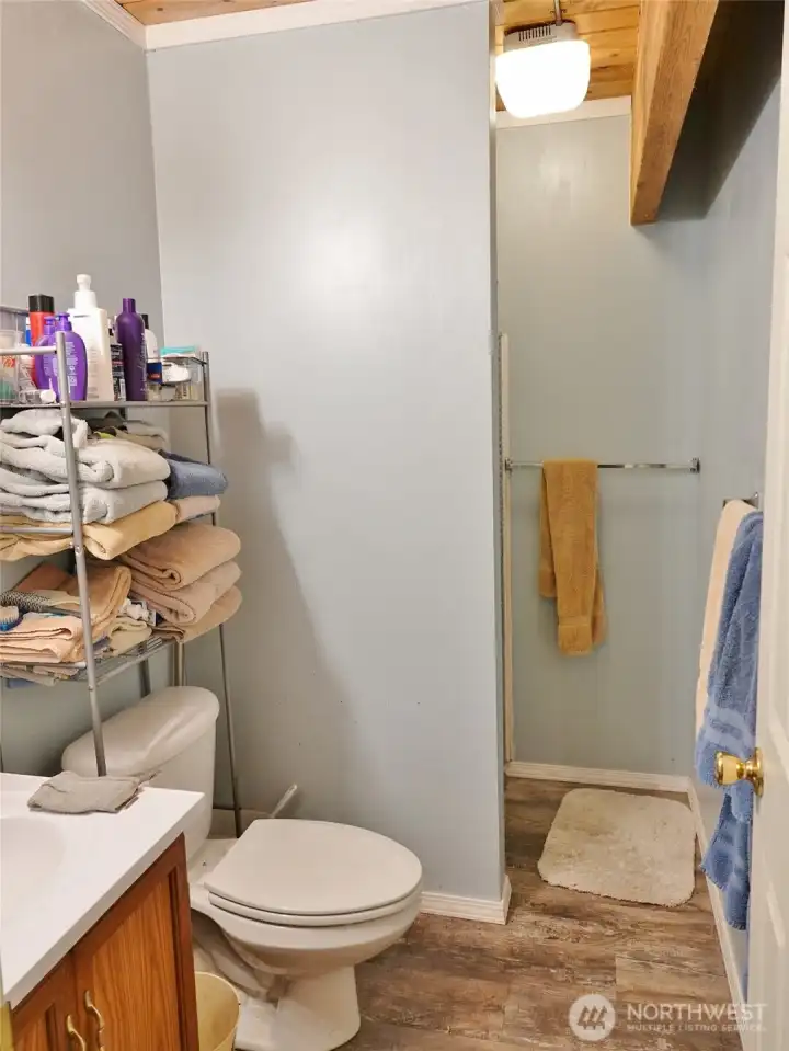 Upstairs 3/4-bathroom. Upstairs 3/4-bathroom.
