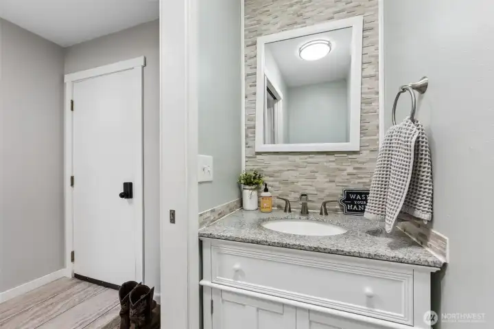 Powder bath down stairs