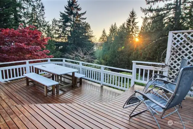 Sunsets on the front deck.