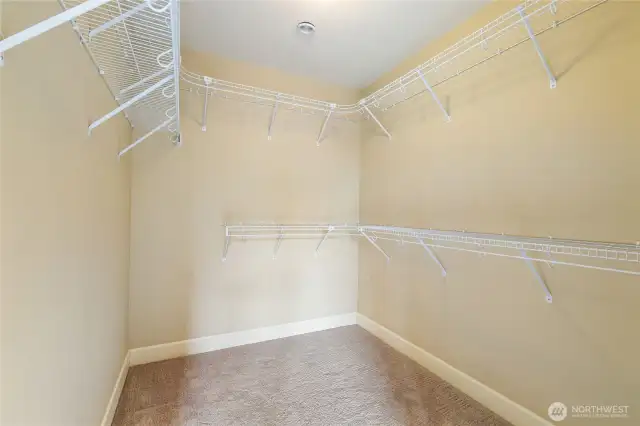 Primary walk-in closet.