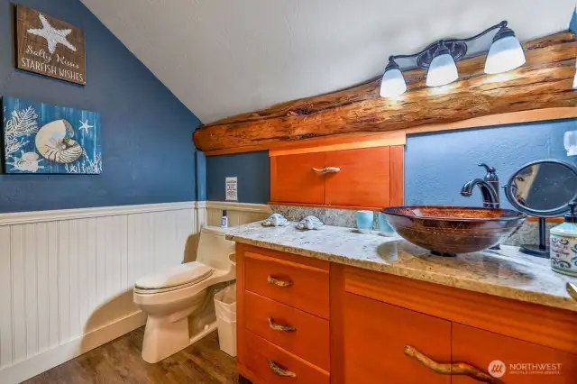 Loft bathroom with shower and custom design!