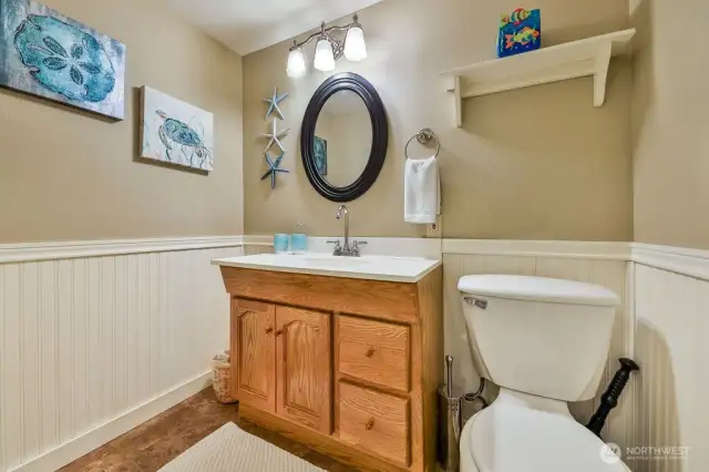 Ground level half bath