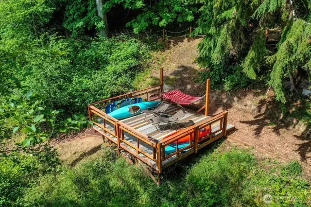 Go ahead! take a nap on the hammock.