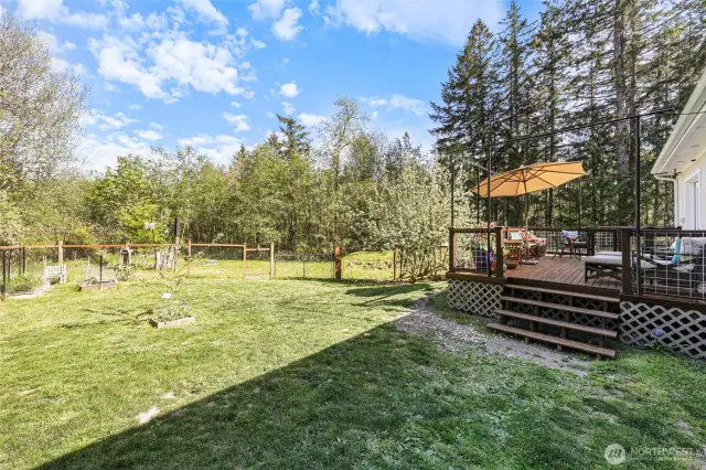 Large backyard for critters or crops!