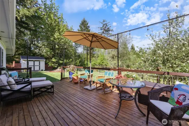 Soak up the sun on this large lighted deck!