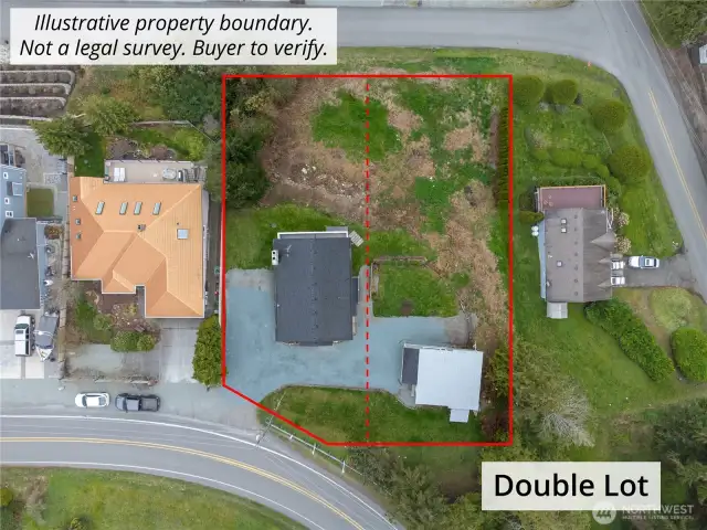 rare double platted street to street lot in Rocky Point