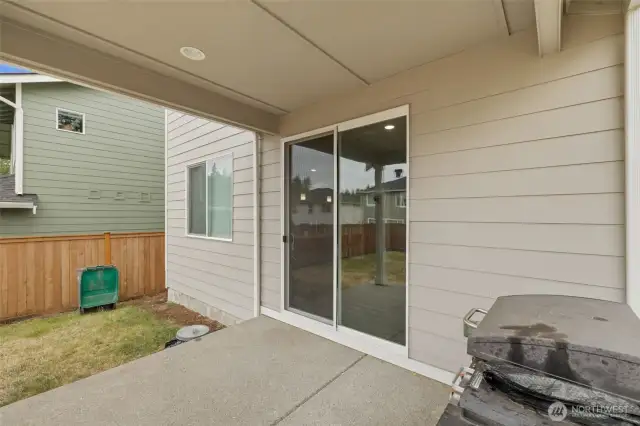 Step from your great room onto the covered patio — the perfect extension of your living space for morning coffee, evening dinners, or weekend gatherings.