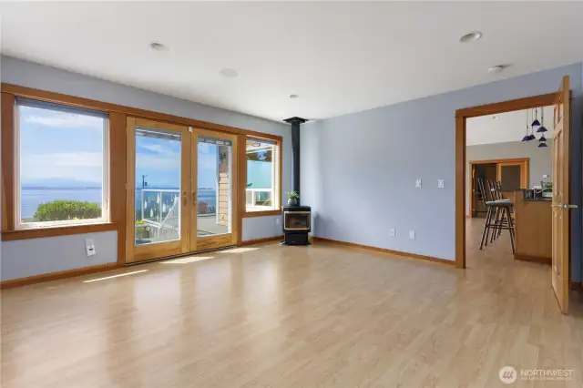 Primary with a wall of windows to catch the view